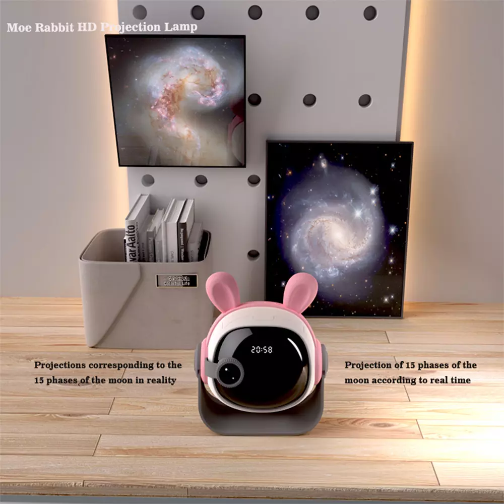 Moe Rabbit Kids Learning Bluetooth Smart Voice HD Projection Lamp