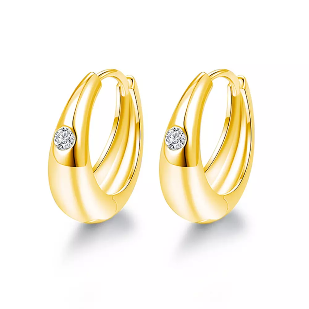 S925 Sterling Silver with Moissanite Diamonds Faceted Earrings