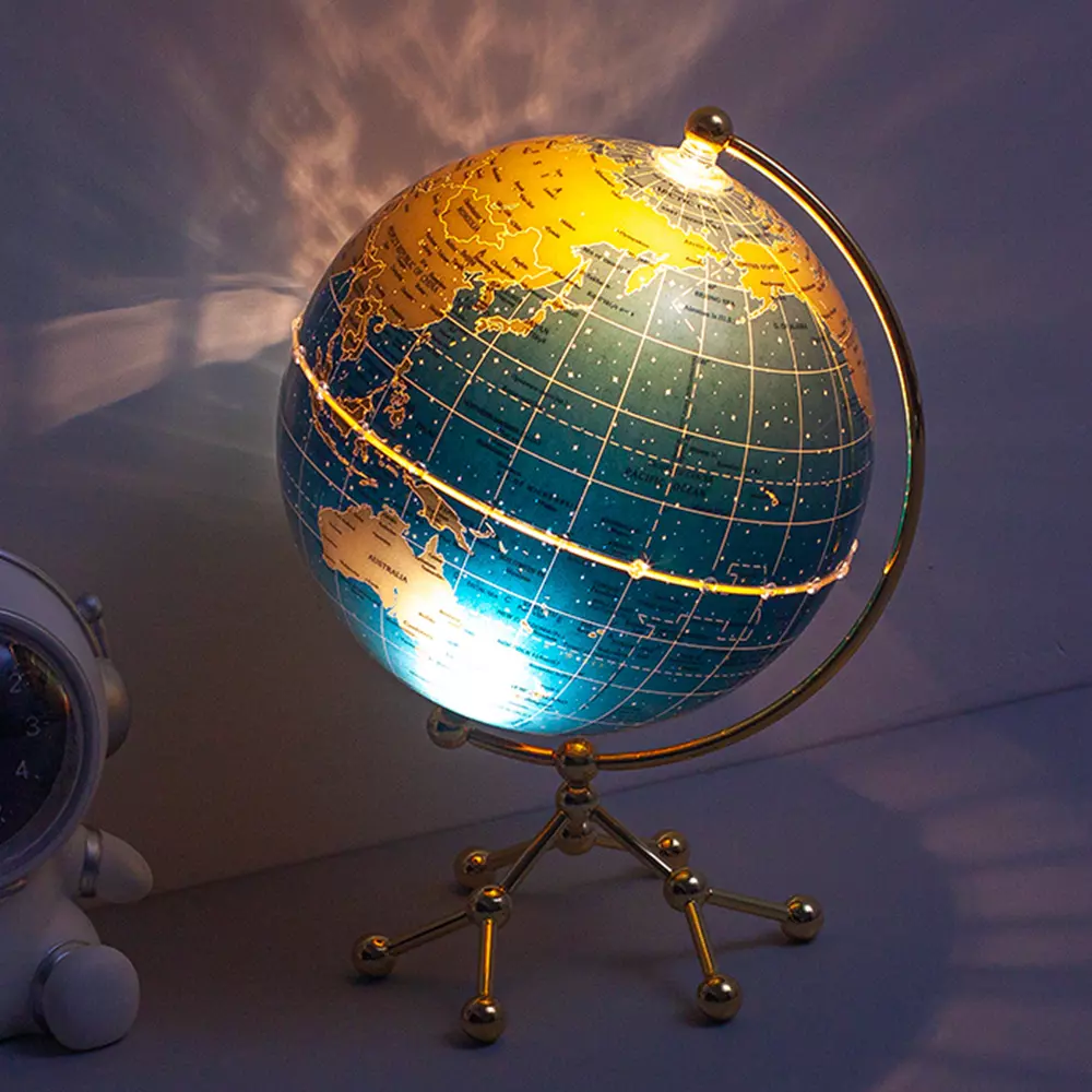 Transparent Globe-blue gold (color)