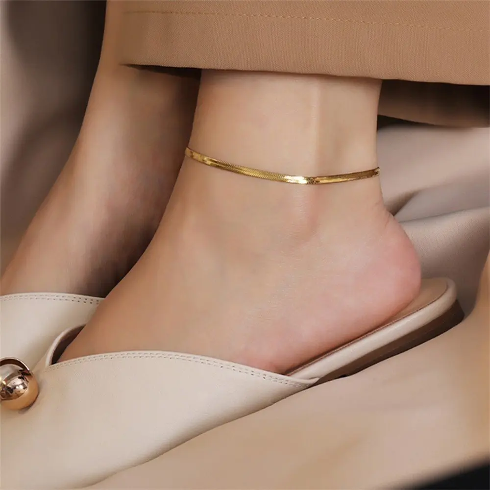 Snake Bone Blade Women's Titanium Steel Anti-Allergy Anklet