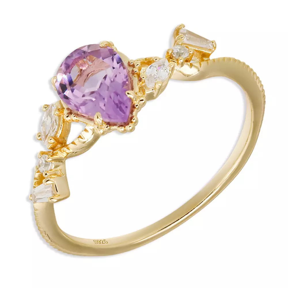Miracle Star Natural Amethyst s925 Sterling Silver Ring