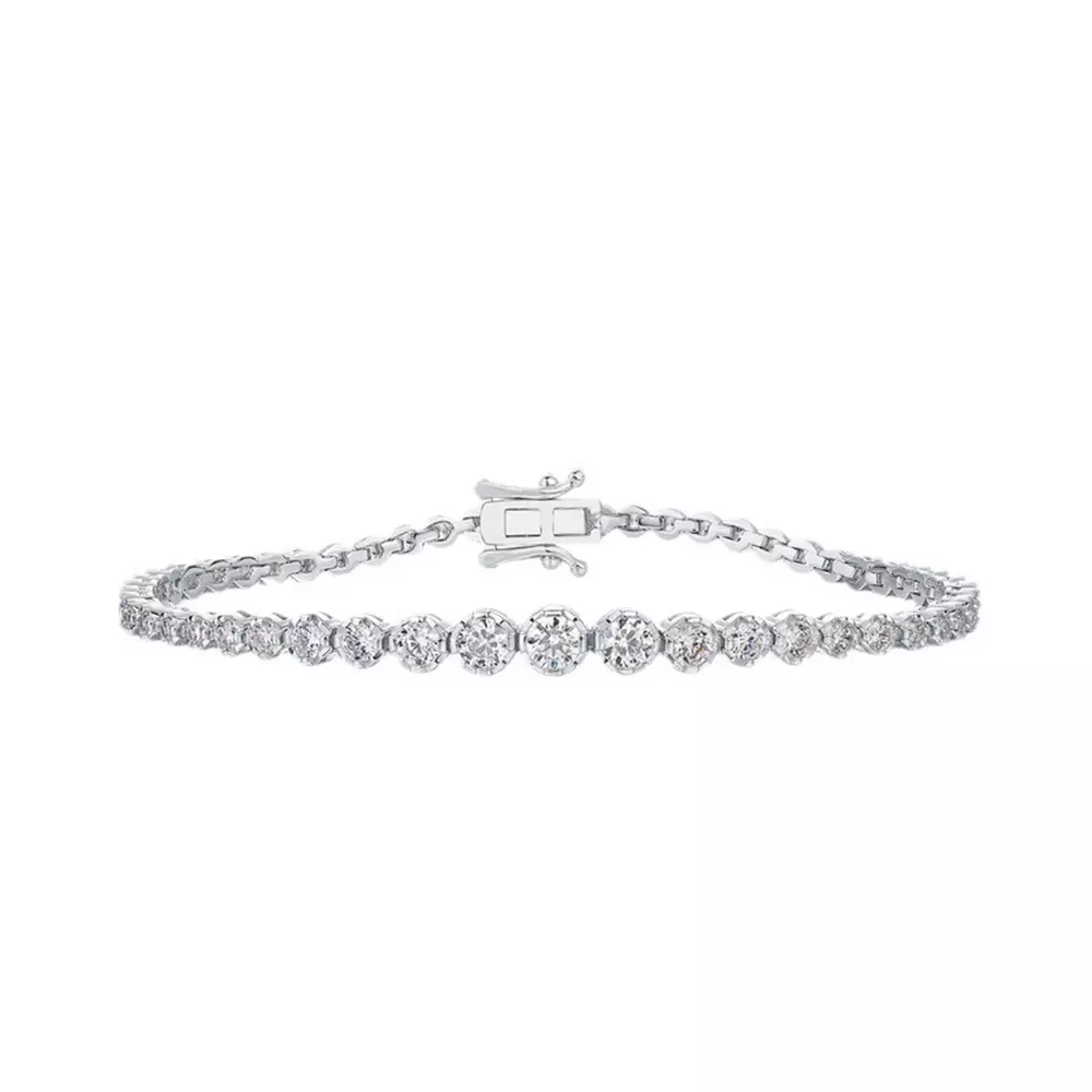 S925 silver with diamonds rutile bracelet hand jewelry