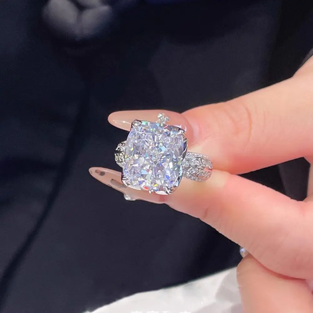 High Carbon Yellow Diamond Ice Cut Women's Ring