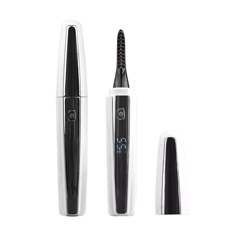 Electric iron eyelash curler (compact and convenient, LED digital display real-time power, temperature, 5 minutes automatic power-off function)