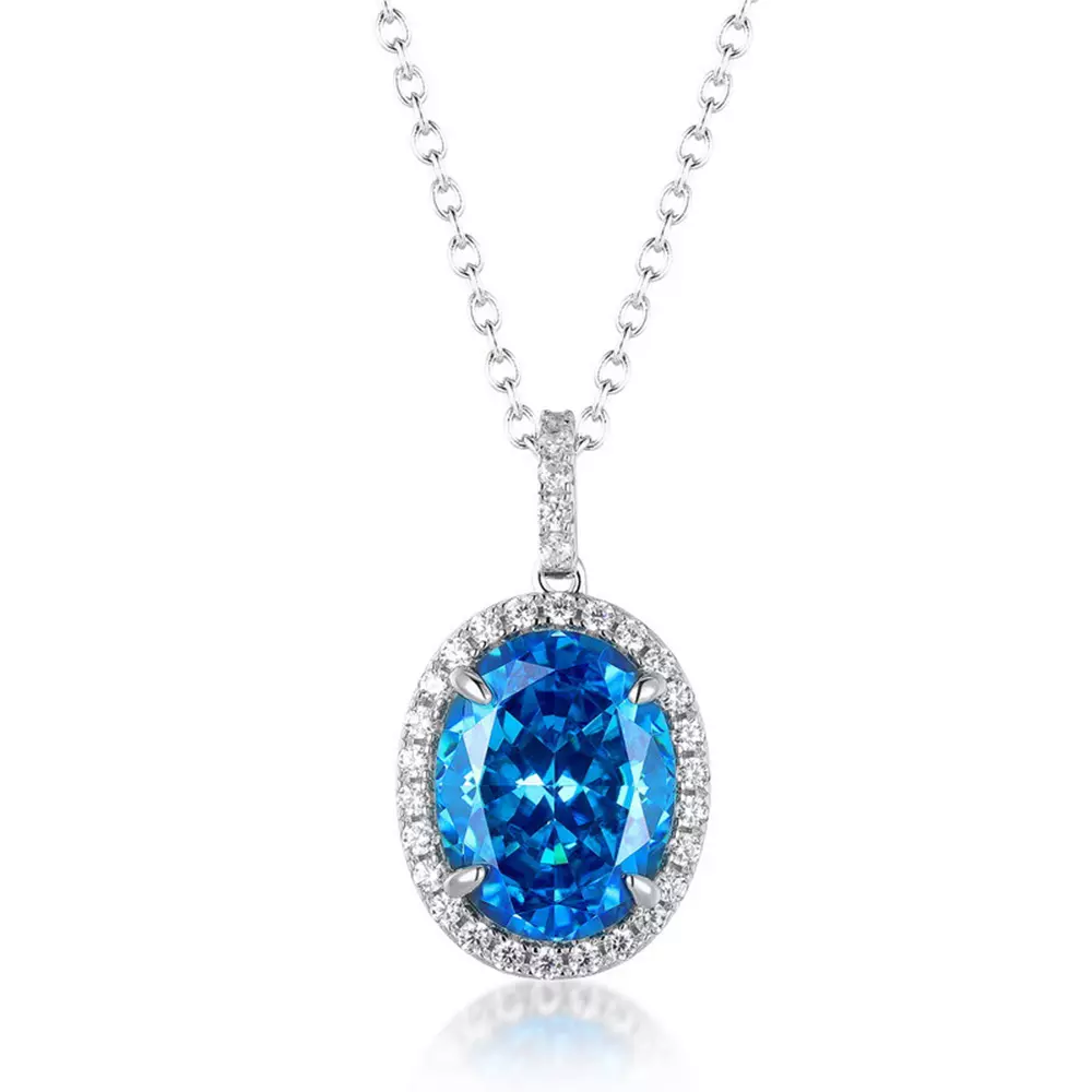 S925 Silver Ice Flower Cut High Carbon Diamond Pendant Necklace