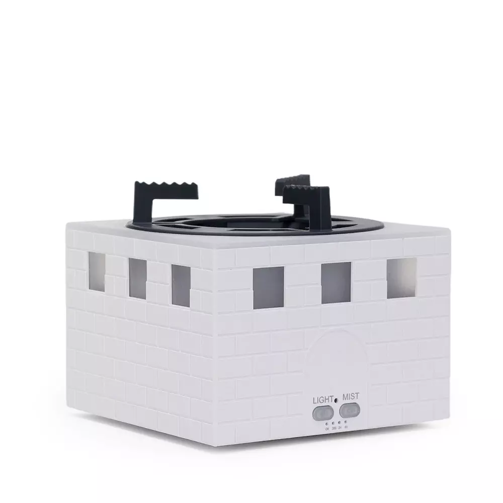 Square Gas Stove Shaped Simulated Flame Atomizing Aromatherapy Humidifier