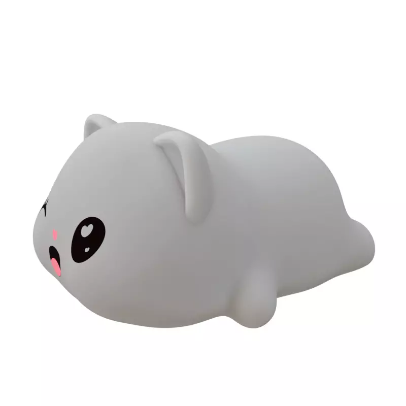 Padded Cat Silicone Smart LED Night Light