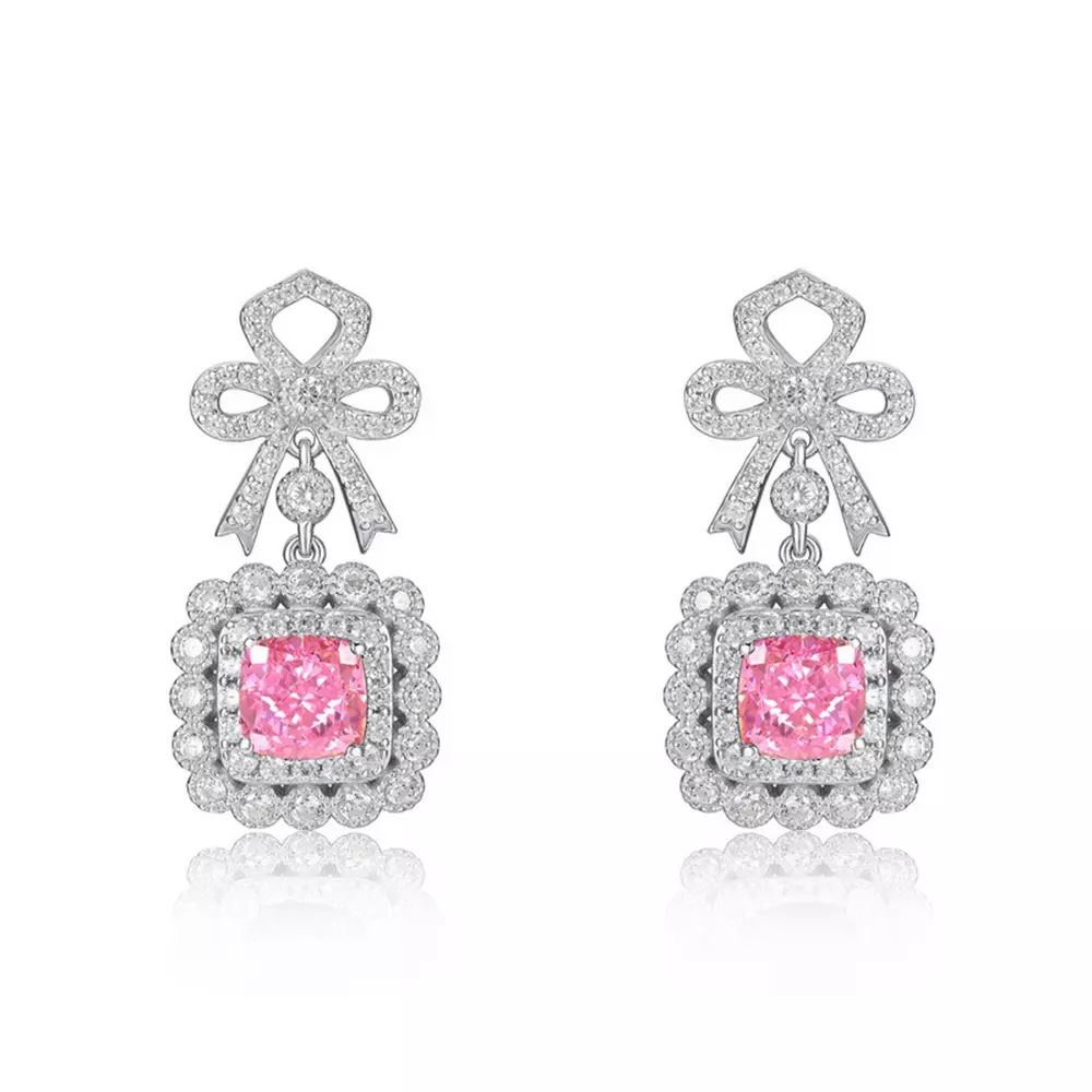 S925 Sterling Silver High Carbon Diamond Earrings
