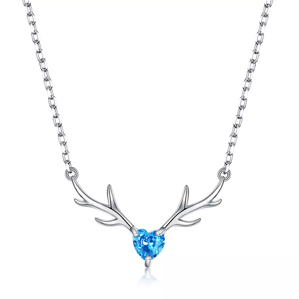S925 Sterling Silver One Deer Has You Collar Chain Necklace