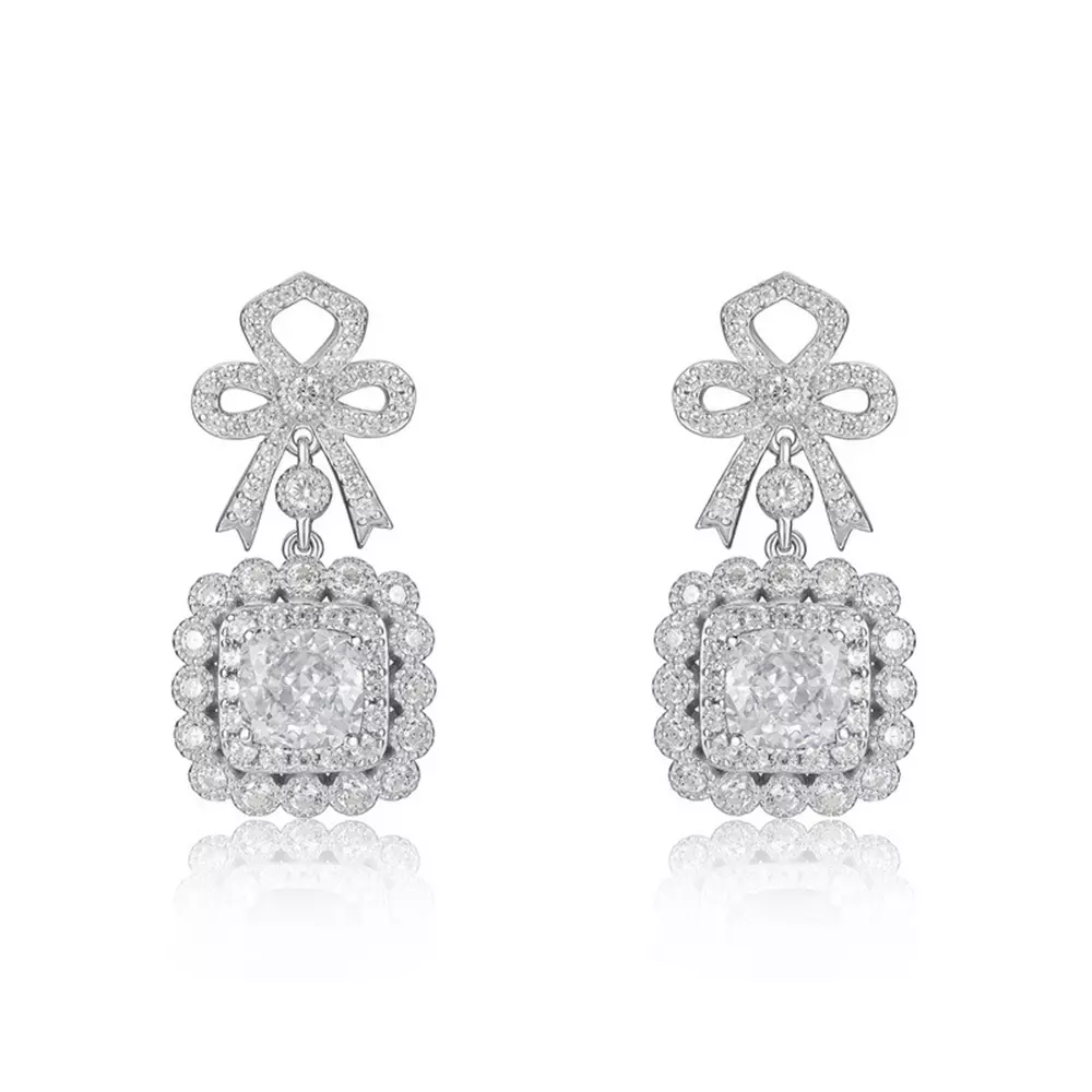 S925 Sterling Silver High Carbon Diamond Earrings