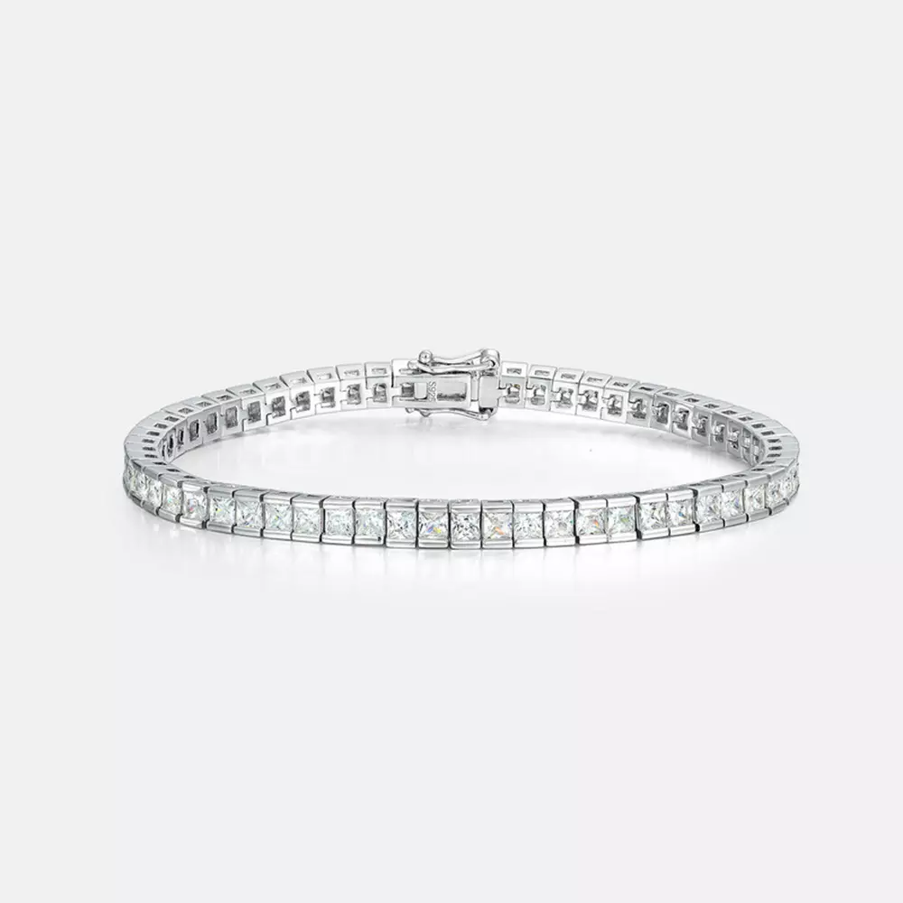 S925 silver with colorful diamonds white zirconium bracelet hand jewelry