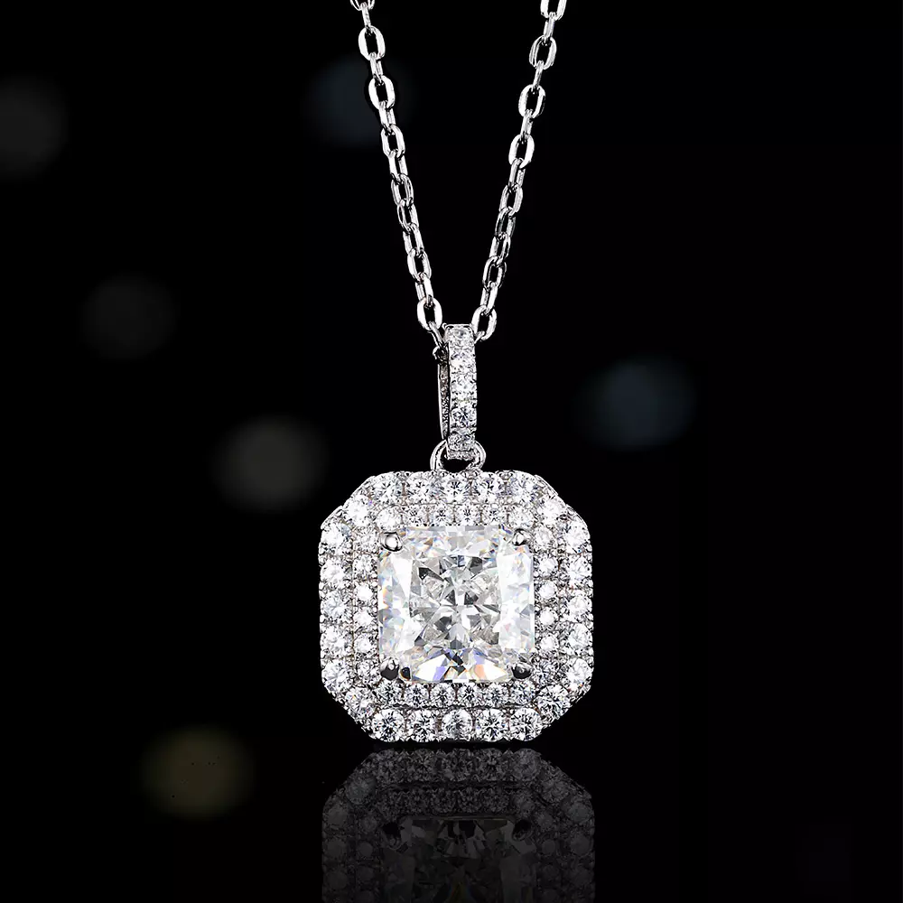 S925 Sterling Silver Luxury Premium Sugar Cube Pendant