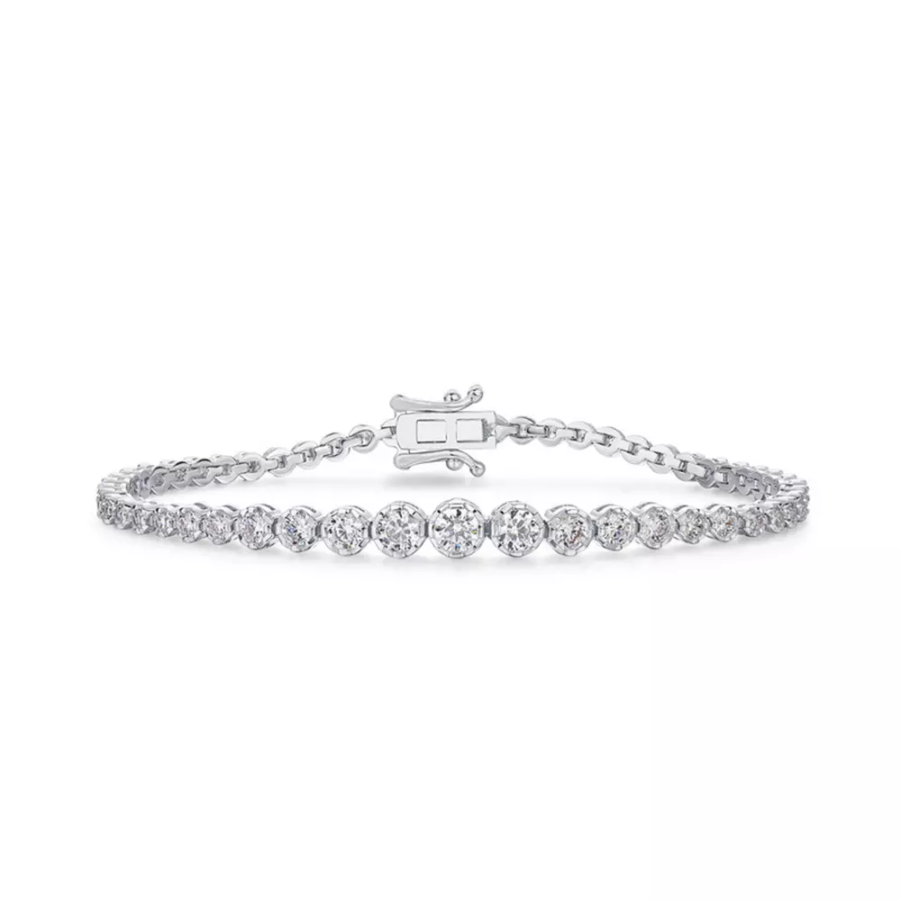 S925 silver with diamonds rutile bracelet hand jewelry
