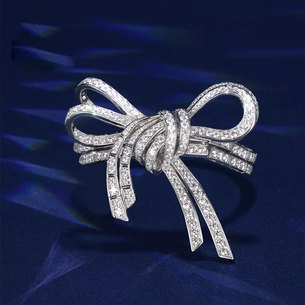 S925 sterling silver bow with 5A zirconia bracelet