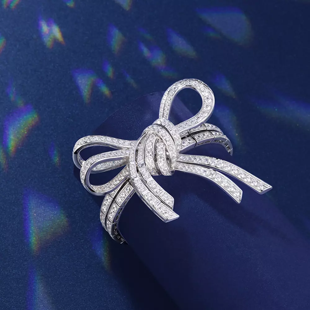S925 sterling silver bow with 5A zirconia bracelet