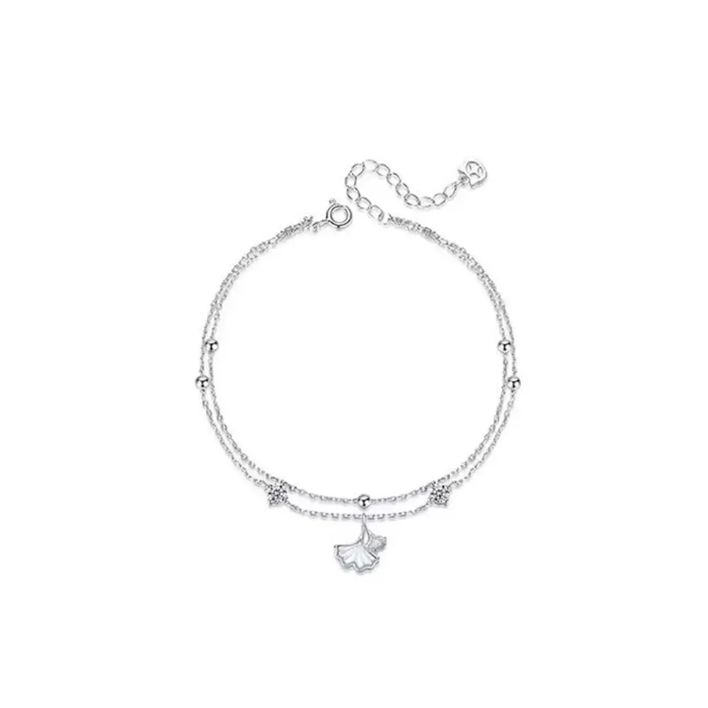 925 Sterling Silver Three Luck Anklet Foot Chain
