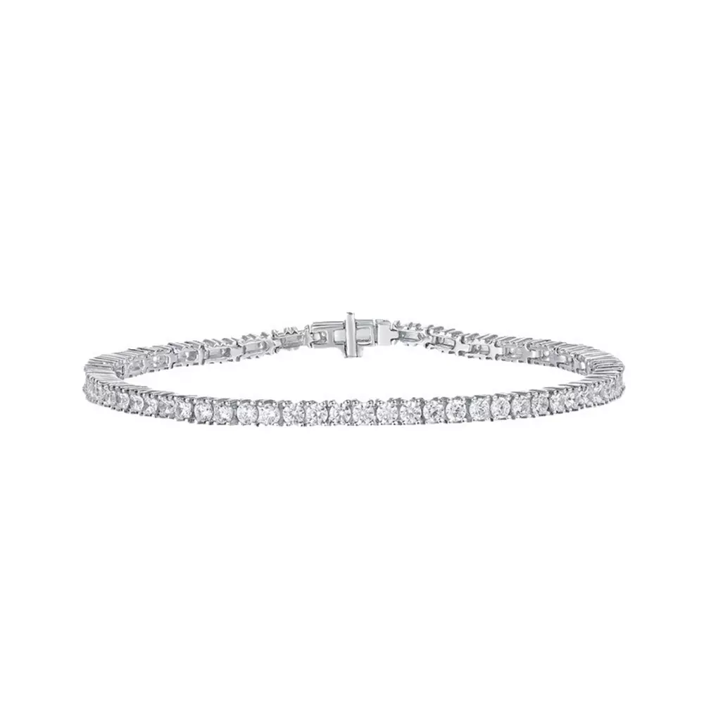 S925 Silver Ice Flower Cut High Carbon Diamond Bracelet