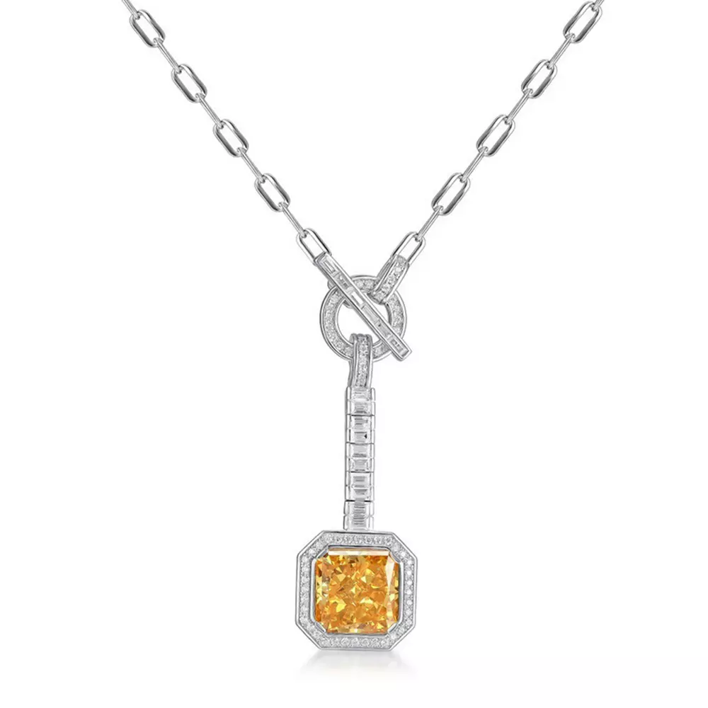 S925 Sterling Silver with Ice Cut High Carbon Diamonds Necklace