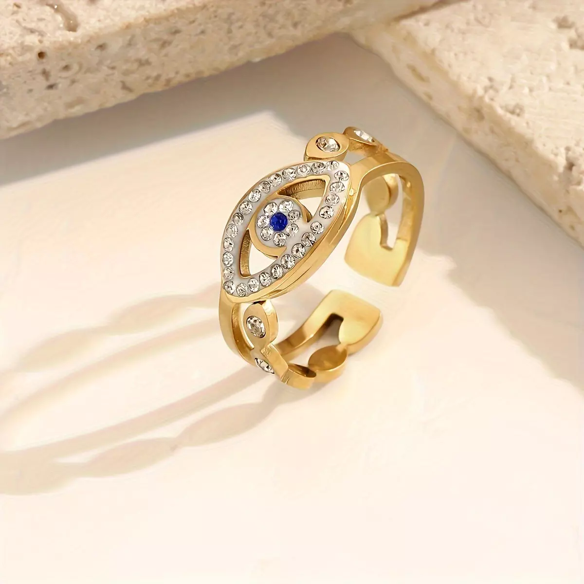 Zirconium titanium steel hollow ring(size 7)